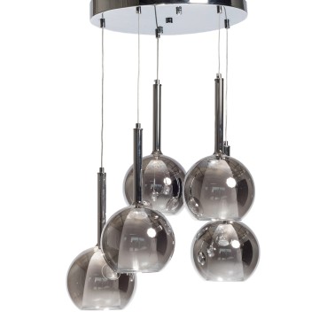 Φωτιστικό Πολύφωτο LUMMIN 925/5 – 6 Φώτα, Χάλυβας και Διπλό Γυαλί