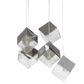 Κρεμαστό Φωτιστικό SQURE 917S/5 με 5 Μεταλλικούς Κύβους – Χρυσό ή Ασημί | glint.gr