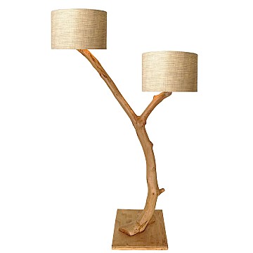 Illuminated Tree Lamp: Φωτιστικό Δαπέδου - Φωτιζόμενο Δέντρο από Ξύλο με Προσαρμοζόμενο Αμπαζούρ  AG 210502