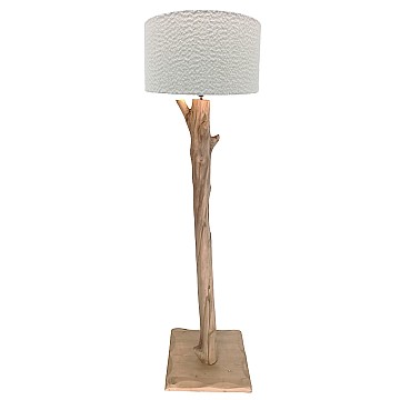 Illuminated Tree Lamp: Ξύλινο Φωτιστικό Δαπέδου με Προσαρμοζόμενο Αμπαζούρ AG 210601