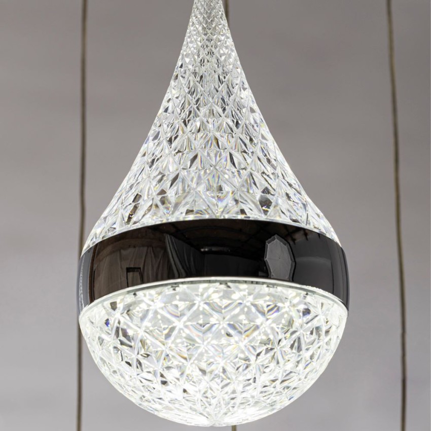 TABU DROP 6-Φωτο Κρεμαστό Φωτιστικό με Κρύσταλλο και Μέταλλο