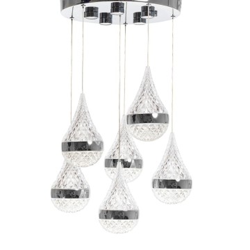 TABU DROP 6-Φωτο Κρεμαστό Φωτιστικό με Κρύσταλλο και Μέταλλο TABU DROP 6-Φωτο Κρεμαστό Φωτιστικό με Κρύσταλλο και Μέταλλο