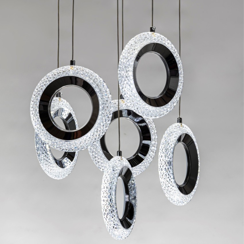 Φωτιστικό Κρεμαστό TABU RING 9503 – 6 Φώτα LED με Κρύσταλλο