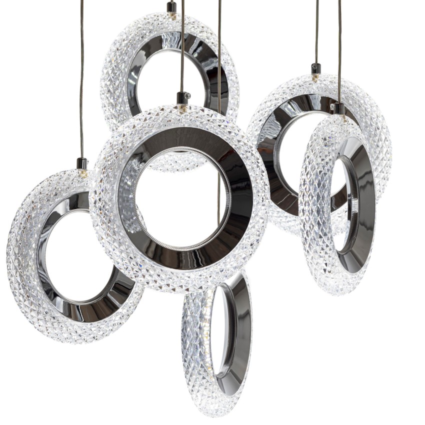 Φωτιστικό Κρεμαστό TABU RING 9503 – 6 Φώτα LED με Κρύσταλλο