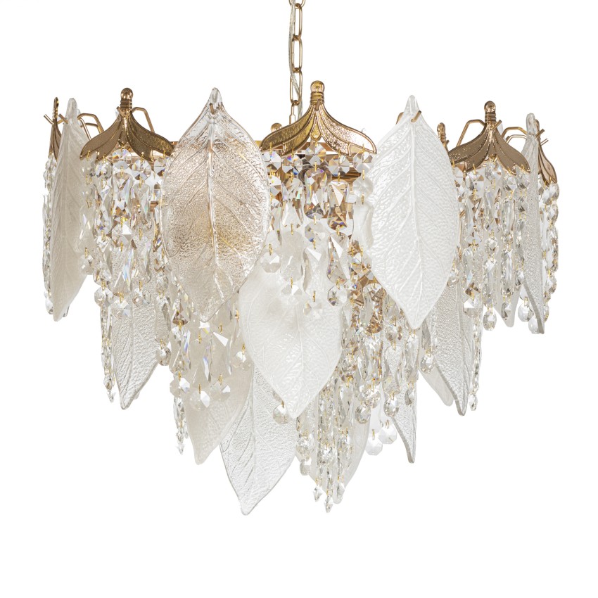 EDIP 9901 Φωτιστικό Κρεμαστό με Κρύσταλλα & Φύλλα