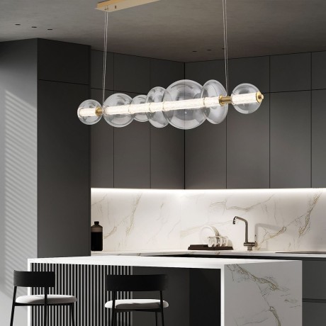 EL_ATOMO/7 LED Κρεμαστό Φωτιστικό 46W από Μέταλλο και Γυαλί