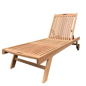 Ξαπλώστρα παραλίας teak Ξαπλώστρα TEAK 35(Υ) x 65 x 197εκ.