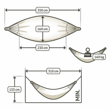Αιώρα Διπλή Modesta Agave από 100% Οργανικό Βαμβάκι 160x350εκ