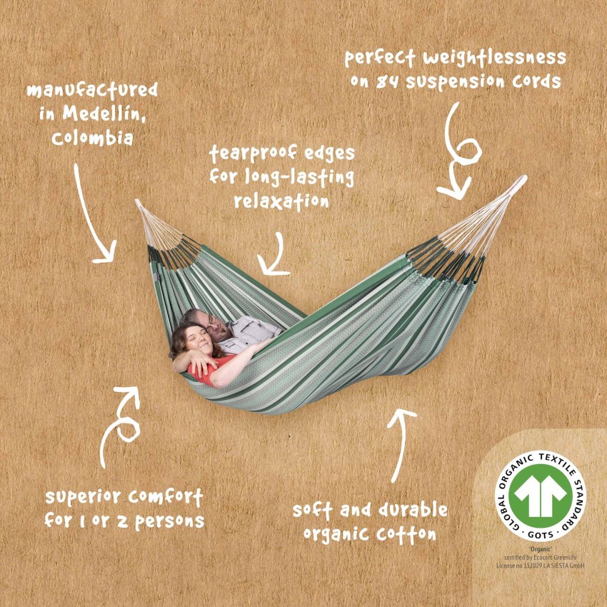 Αιώρα Modesta Agave διπλή από οργανικό βαμβάκι 160x350εκ