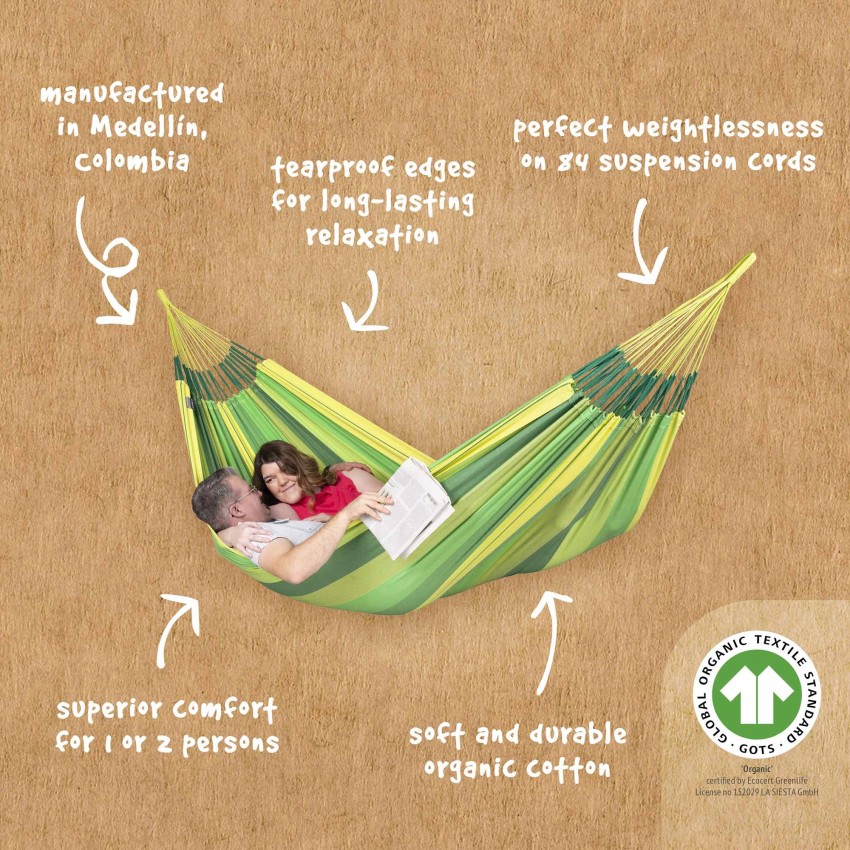 Αιώρα Διπλή Modesta Jungle από 100% Οργανικό Βαμβάκι 160x350εκ