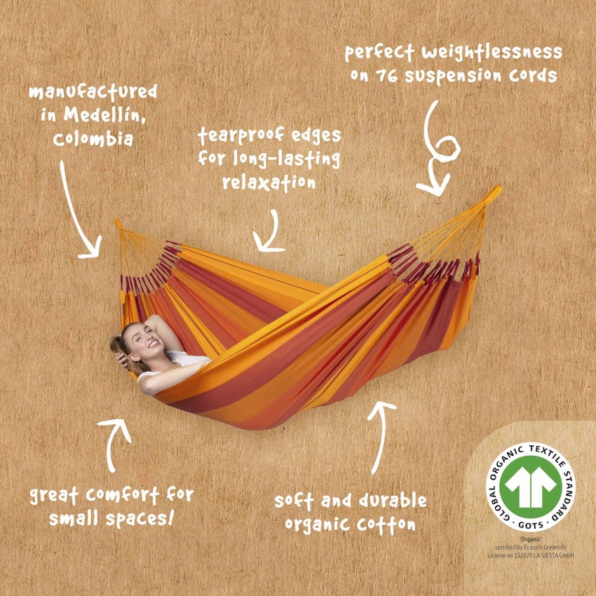 Αιώρα Μονή Modesta Volcano από Οργανικό Βαμβάκι 140x300εκ