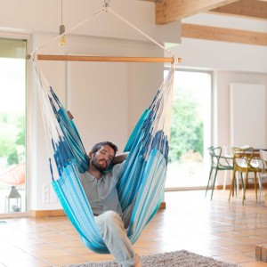 Αιώρα κάθισμα από oργανικό βαμβάκι Habana Azure - comfort