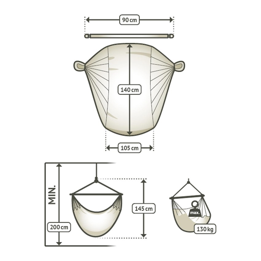 Αιώρα Κάθισμα PP Domingo Lime – BASIC 105x145εκ