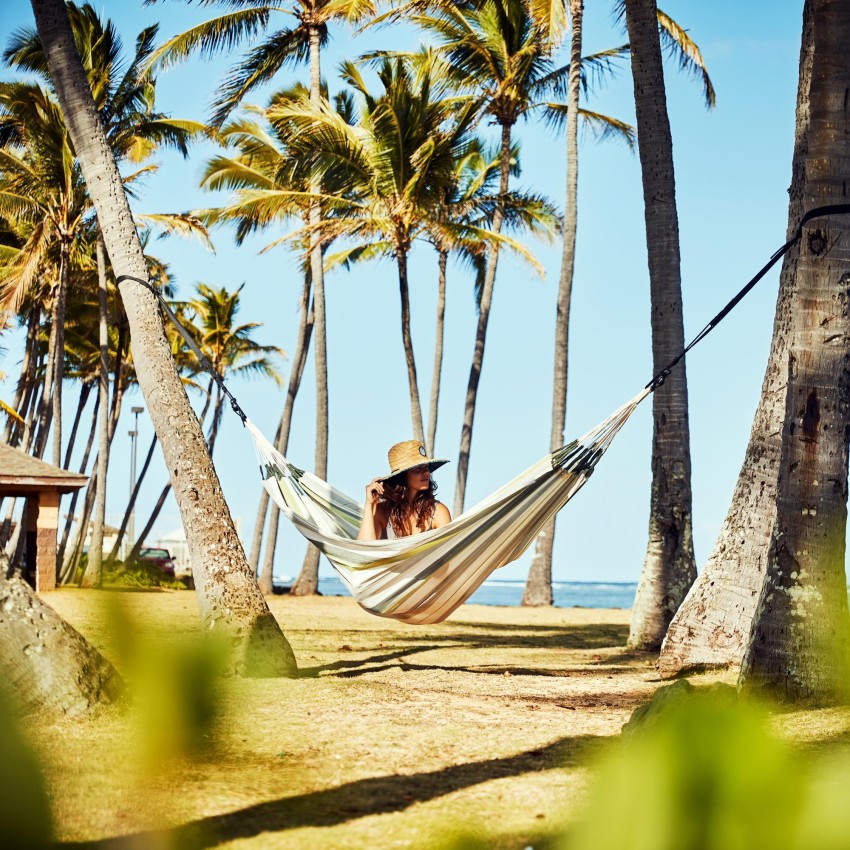 Αδιάβροχη διπλή αιώρα κήπου Brisa Cedar PP 160x350εκ