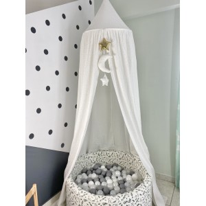 White and Golden Dots Canopy