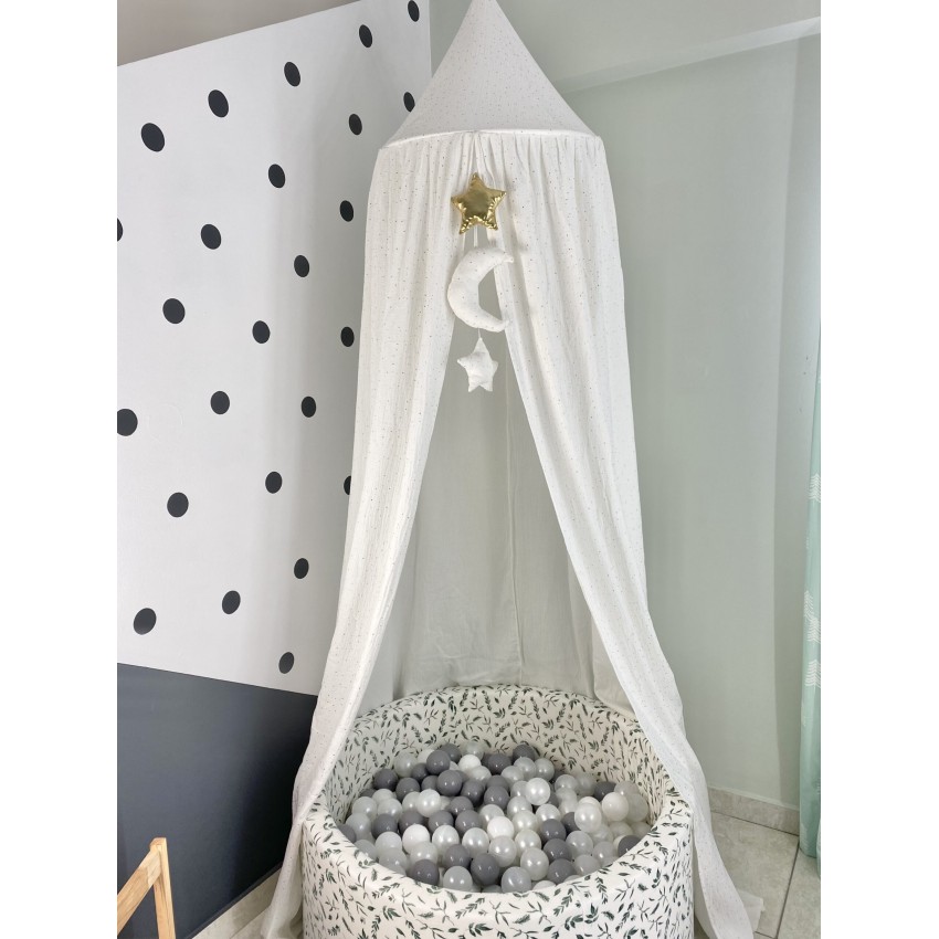 White and Golden Dots Canopy