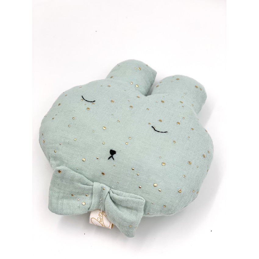 Κουδουνιστρά Mint and Gold από Βαμβακερή Μουσελίνα-22-11288 Κουδουνιστρά Mint and Gold από Βαμβακερή Μουσελίνα