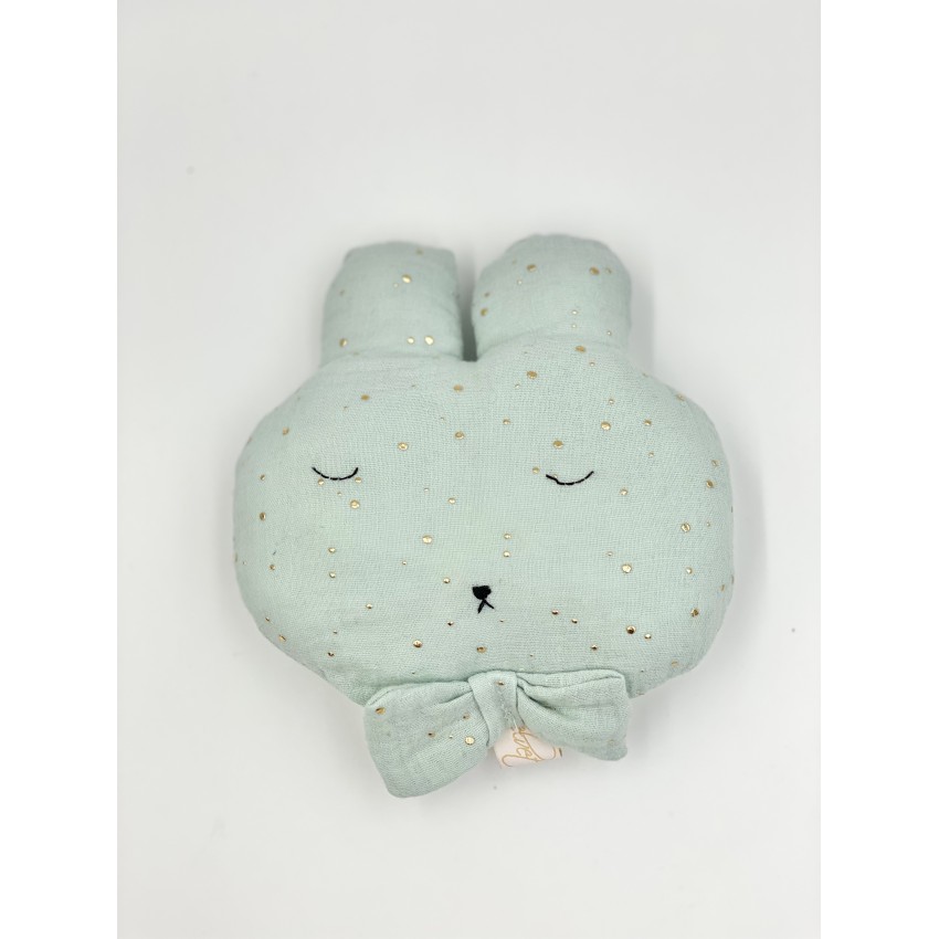 Κουδουνιστρά Mint and Gold από Βαμβακερή Μουσελίνα-22-11288 Κουδουνιστρά Mint and Gold από Βαμβακερή Μουσελίνα