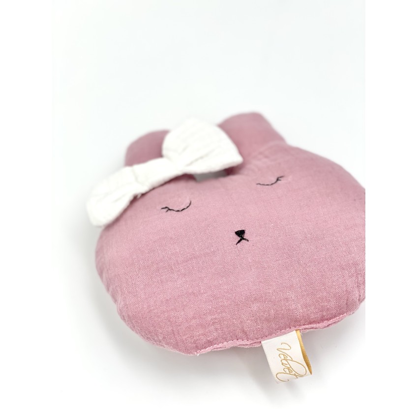 Σετ με κουδουνίστρα Dusty Pink από Βαμβακερή Μουσελίνα & Πάνα Αγκαλιάς σε Διάσταση 65x65cm-22-11301 Σετ με κουδουνίστρα Dusty Pink από Βαμβακερή Μουσελίνα & Πάνα Αγκαλιάς σε Διάσταση 65x65cm