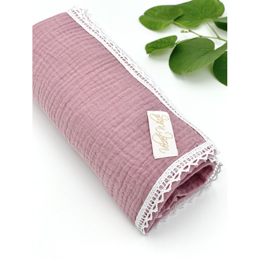 Σετ με κουδουνίστρα Dusty Pink από Βαμβακερή Μουσελίνα & Πάνα Αγκαλιάς σε Διάσταση 65x65cm-22-11301 Σετ με κουδουνίστρα Dusty Pink από Βαμβακερή Μουσελίνα & Πάνα Αγκαλιάς σε Διάσταση 65x65cm