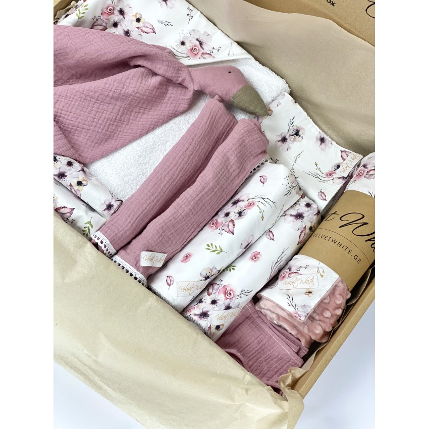 Pink Eucalyptus Baby Box