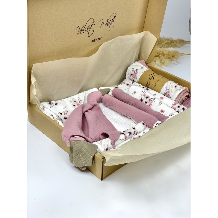 Pink Eucalyptus Baby Box
