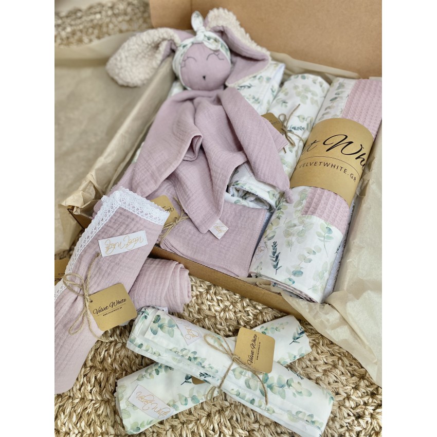 Pink Eucalyptus Baby Box