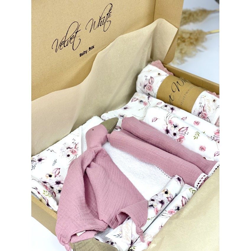 Pink Eucalyptus Baby Box
