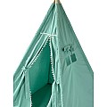 Παιδική Σκηνή Teepee Green με Γιρλάντα - Χειροποίητη - Βαμβακερή & Ευρύχωρη