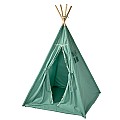 Παιδική Σκηνή Teepee Green με Γιρλάντα - Χειροποίητη - Βαμβακερή & Ευρύχωρη