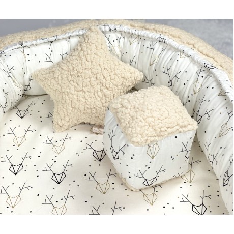 Παιδική Φωλιά Μωρού Baby Nest Minimal με Στρώμα Latex & Απαλό Γουνάκι