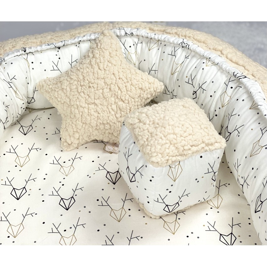 Παιδική Φωλιά Μωρού Baby Nest Minimal με Στρώμα Latex & Απαλό Γουνάκι