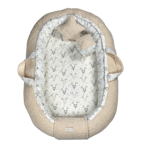 Παιδική Φωλιά Μωρού Baby Nest Minimal με Στρώμα Latex & Απαλό Γουνάκι