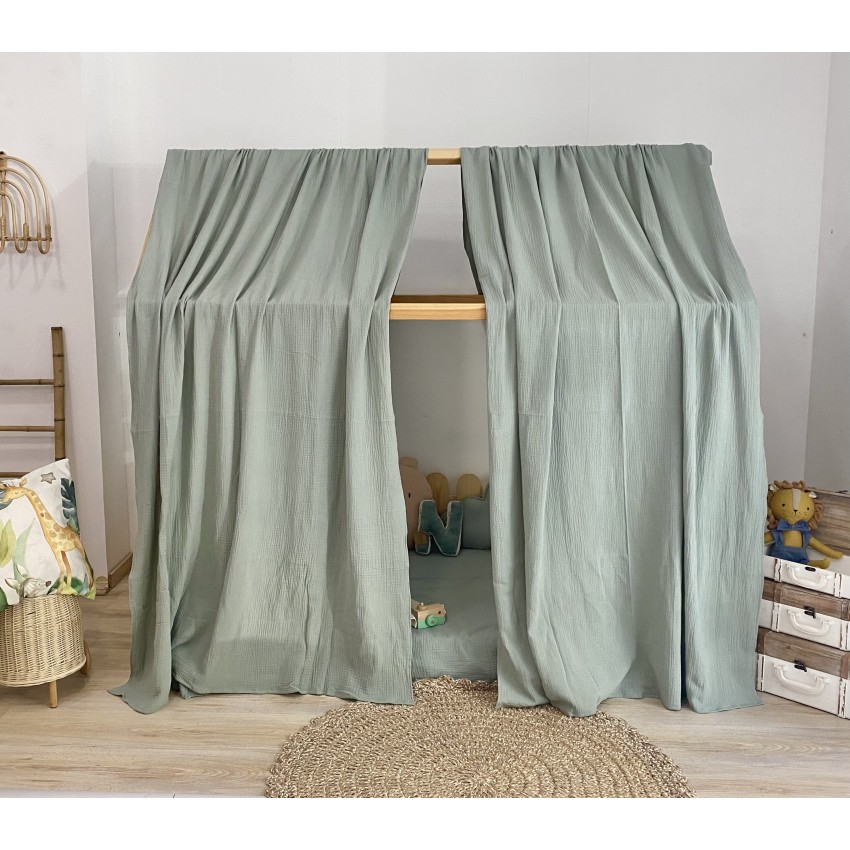 Κουρτίνες κρεβατιού-Canopy Bed Mint green