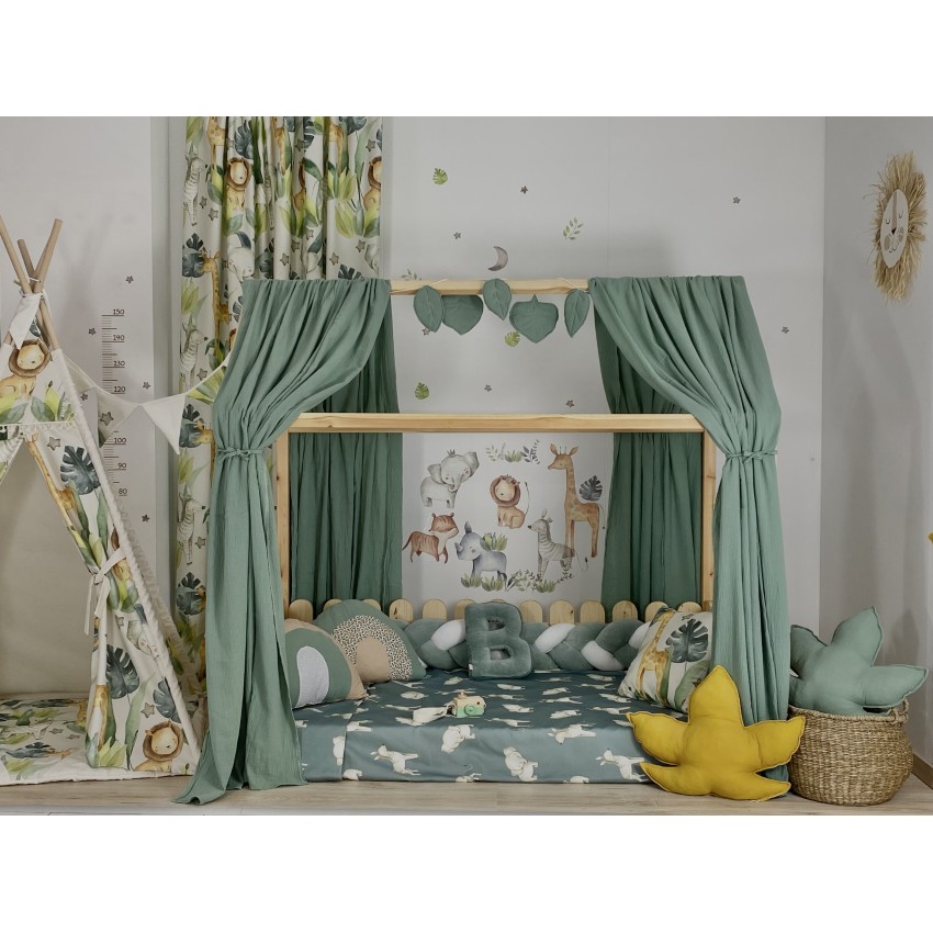 Κουρτίνες κρεβατιού-Canopy Bed Mint green