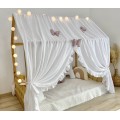 Κάλυμμα κρεβατιού -Canopy Bed White with ruffles Κάλυμμα κρεβατιού -Canopy Bed White with ruffles