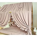 Κάλυμμα κρεβατιού -Canopy Bed Light pink  with ruffles