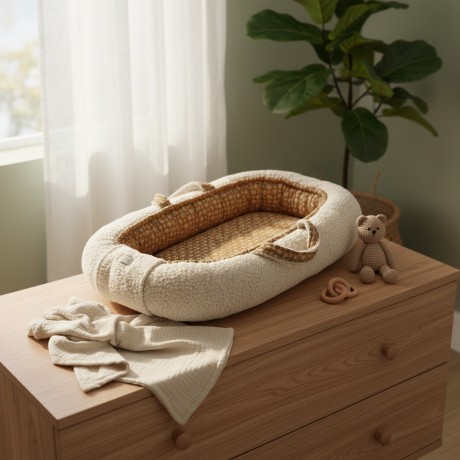 Παιδική Φωλιά Μωρού Camel – Baby Nest με Latex Στρώμα Διπλής Όψης