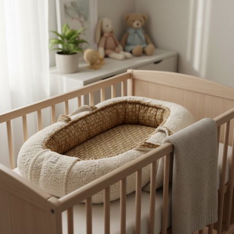 Παιδική Φωλιά Μωρού Camel – Baby Nest με Latex Στρώμα Διπλής Όψης