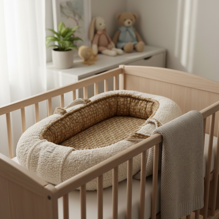 Παιδική φωλιά μωρού Camel baby nest με latex στρώμα