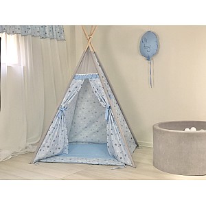 Παιδική Σκηνή Teepee Tent Blue Dream – Χειροποίητη και ευρύχωρη