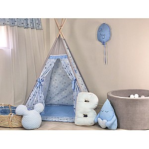 Παιδική Σκηνή Teepee Tent Blue Dream – Χειροποίητη και ευρύχωρη