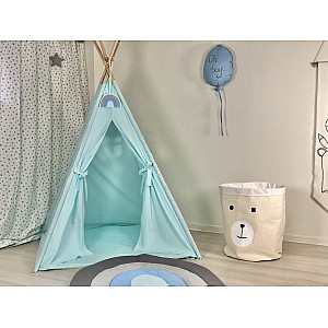 Παιδική Σκηνή Teepee Tent Blue Sky - Χειροποίητη, Ευρύχωρη, 100% Βαμβακερή