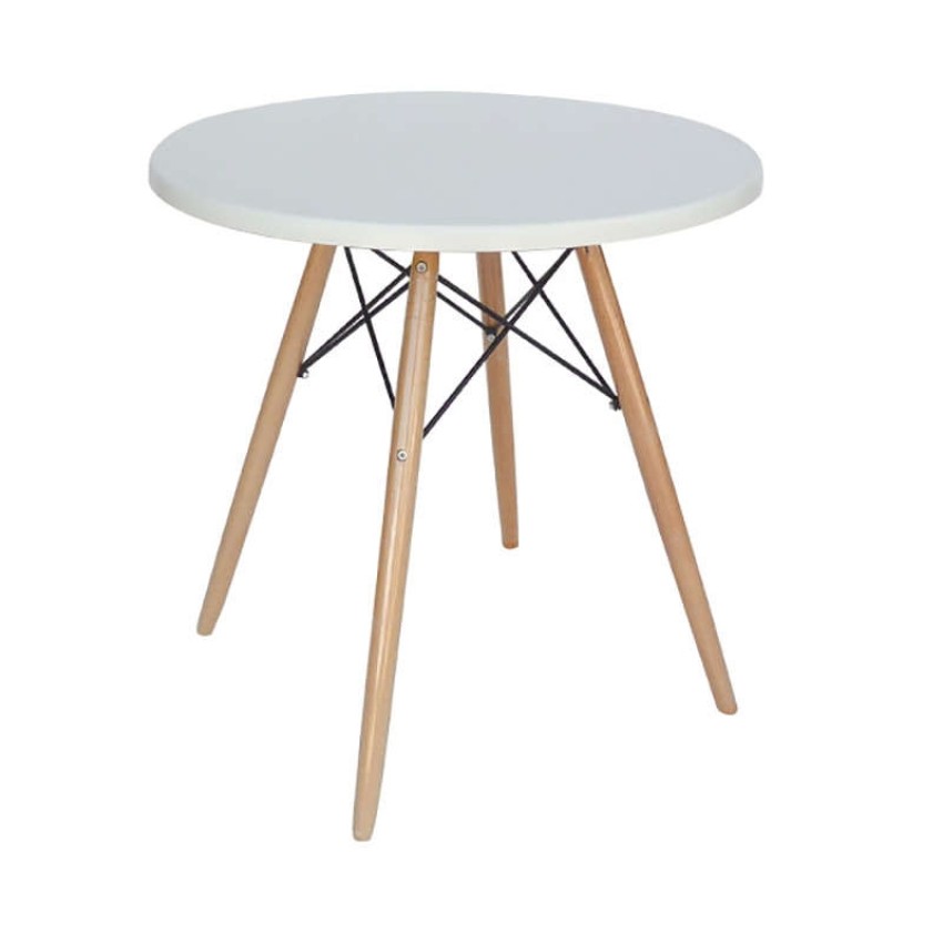 Τραπέζι RANDY  Φ60εκ. Λευκό