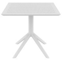 SKY WHITE 80X80X74εκ. ΤΡΑΠΕΖΙ ΠΟΛ/ΝΙΟΥ