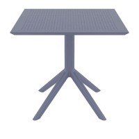 SKY DARK GREY 80X80X74εκ. ΤΡΑΠΕΖΙ ΠΟΛ/ΝΙΟΥ