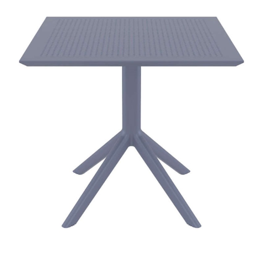 SKY DARK GREY 80X80X74εκ. ΤΡΑΠΕΖΙ ΠΟΛ/ΝΙΟΥ