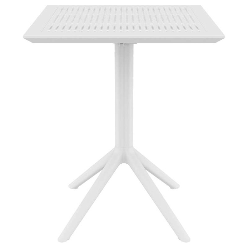 SKY WHITE 60Χ60X74εκ. ΤΡΑΠΕΖΙ ΠΤΥΣ/ΝΟ ΠΟΛ/ΝΙΟΥ