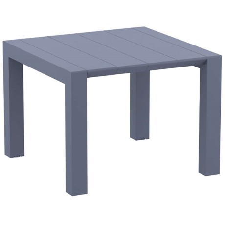 VEGAS DARK GREY 100X100/140Χ75εκ. ΕΠΕΚΤ. ΤΡΑΠΕΖΙ ΠΟΛ/ΝΙΟΥ