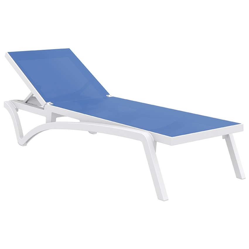 PACIFIC ΞΑΠΛΩΣΤΡΑ WHITE/BLUE ΠΟΛ/ΝΙΟΥ Ξαπλώστρα Pacific White/Blue 193X68X35εκ